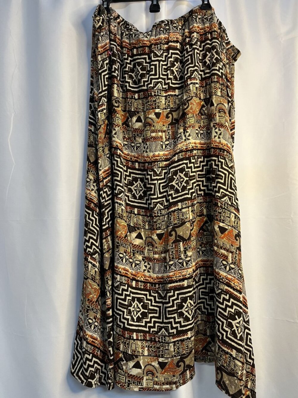 CM shapes Size 4X Women's Multicolor Tribal Print A-Line Midi Skirt Ethnic Geome